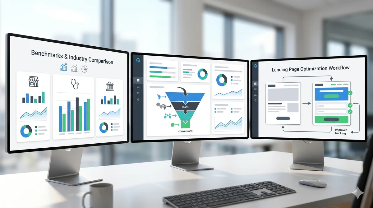 Google Ads conversion rate by industry benchmark chart va optimizatsiya workflow